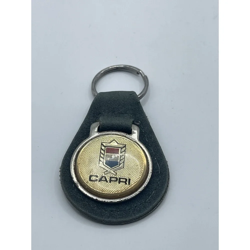 Capri Keychain Black Leather Key‎ Chain